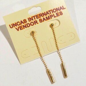 Elegant Gold tone 2.5-inch Drop Long Earrings - Stylish Women's Fashion Jewelry